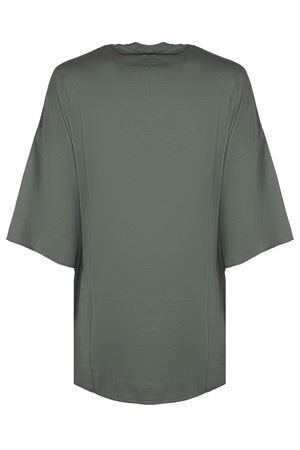 T-shirt oversize in jersey di cotone verde RICK OWENS | RU01F2283JA35